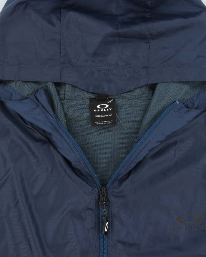 Vintage Oakley Performance Fit Soft Shell Lightweight Hooded Windbreaker Jacket - L