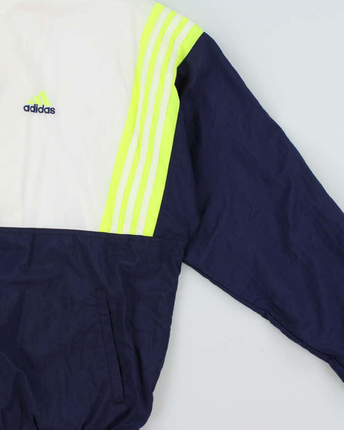 Vintage 2001 Y2K Adidas Volt 3-Stripe Shell Windbreaker Jacket - M