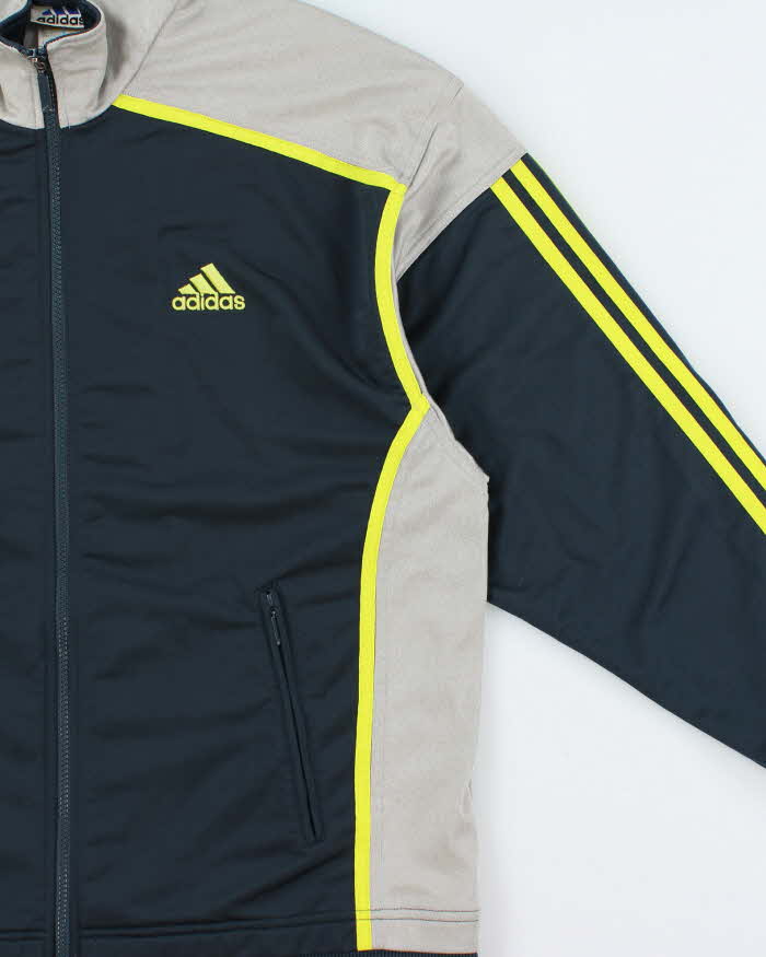 Vintage 1990s Adidas Embroidered Volt 3-Stripe Track Jacket - L