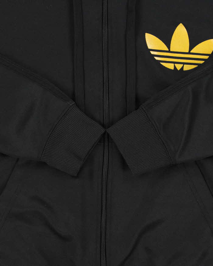 Vintage Adidas Originals Gold Big Trefoil Hooded Track Jacket - L