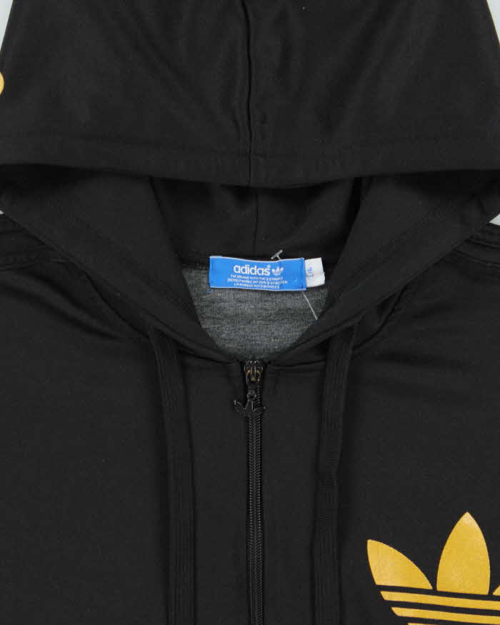 Vintage Adidas Originals Gold Big Trefoil Hooded Track Jacket - L