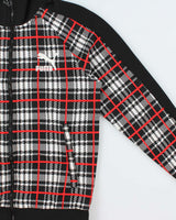 2021 Puma T7 68' Plaid Funnel Neck Track Jacket - S