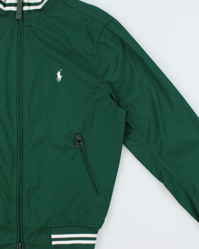 Vintage Y2K 00s Polo Ralph Lauren Canvas Shell Track Bomber Jacket - S