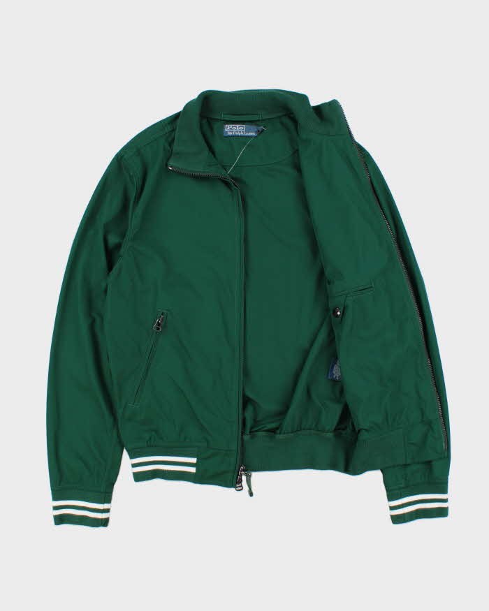 Vintage Y2K 00s Polo Ralph Lauren Canvas Shell Track Bomber Jacket - S