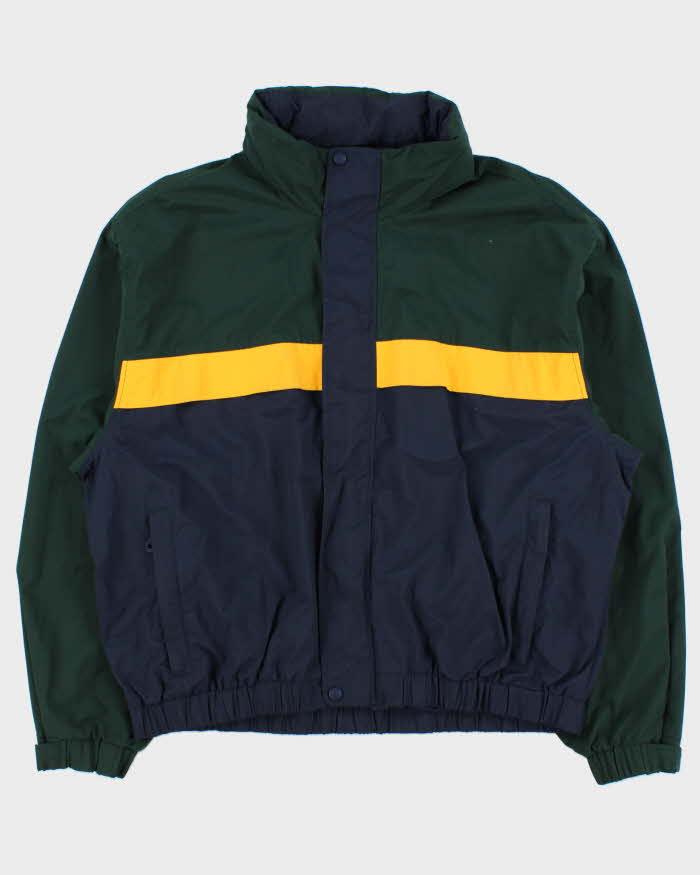 Vintage 1990s Eddie Bauer Colour Block Shell Windbreaker Bomber Jacket - XL