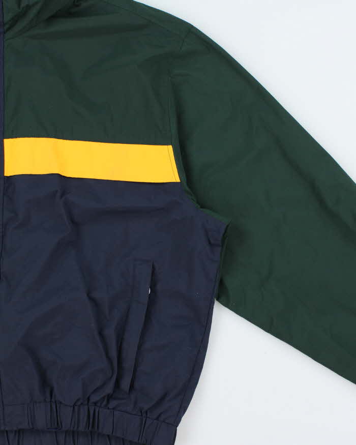 Vintage 1990s Eddie Bauer Colour Block Shell Windbreaker Bomber Jacket - XL