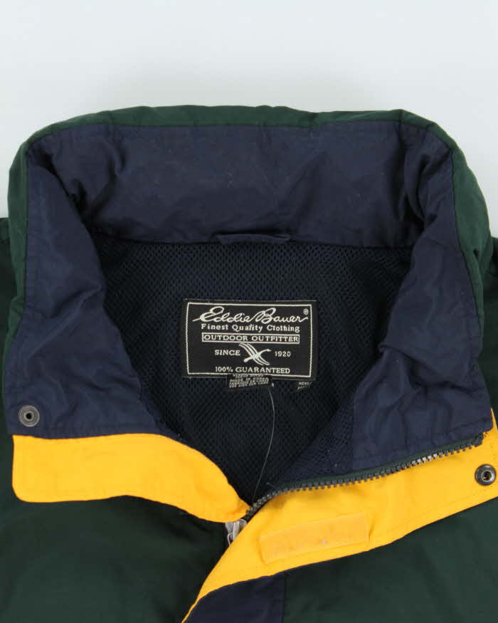 Vintage 1990s Eddie Bauer Colour Block Shell Windbreaker Bomber Jacket - XL