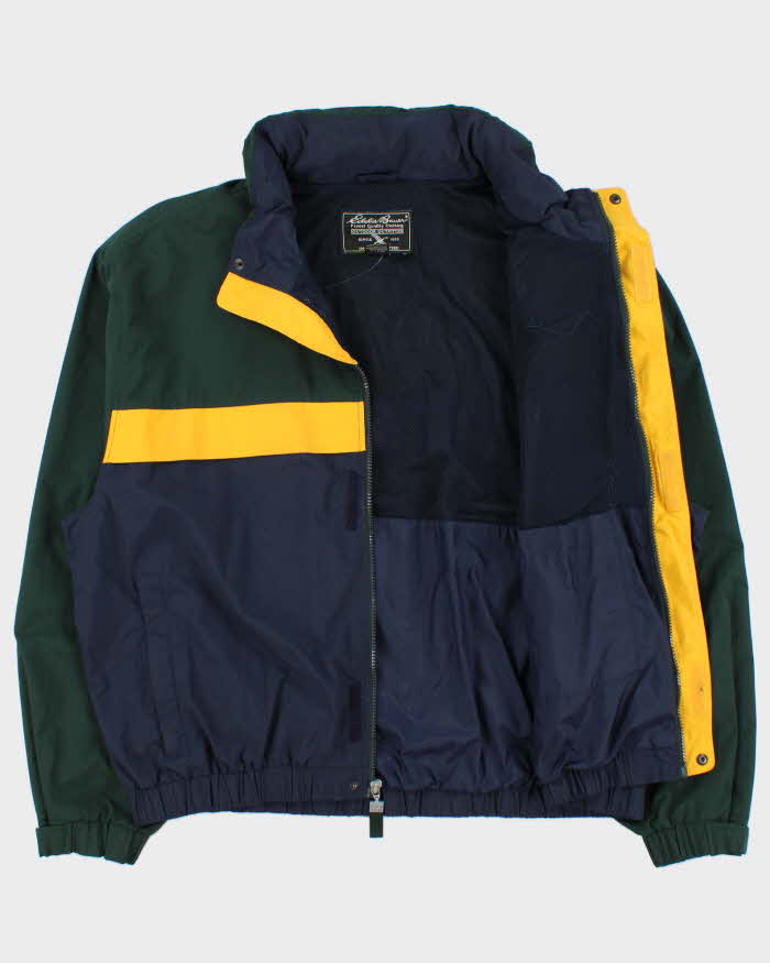 Vintage 1990s Eddie Bauer Colour Block Shell Windbreaker Bomber Jacket - XL