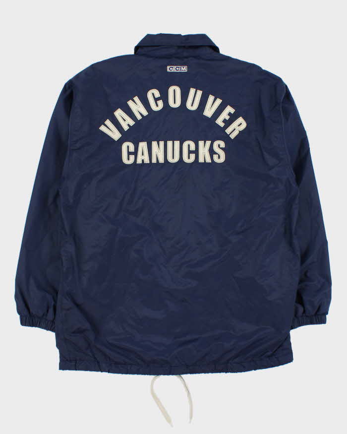 Vintage Y2K 00s CCM Classics Retro NHL Vancouver Canucks Centre Ice Coach Jacket - M