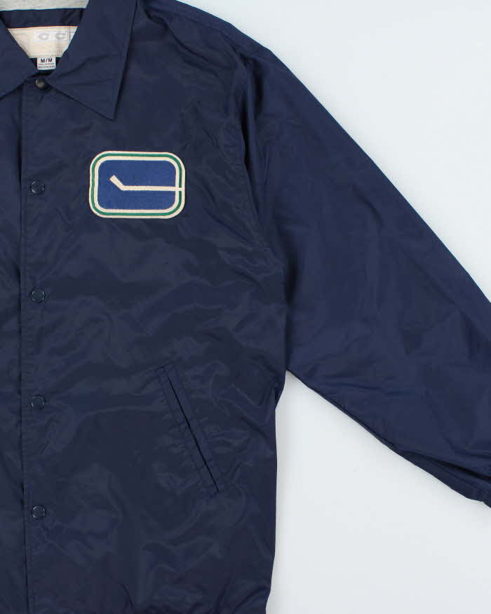 Vintage Y2K 00s CCM Classics Retro NHL Vancouver Canucks Centre Ice Coach Jacket - M