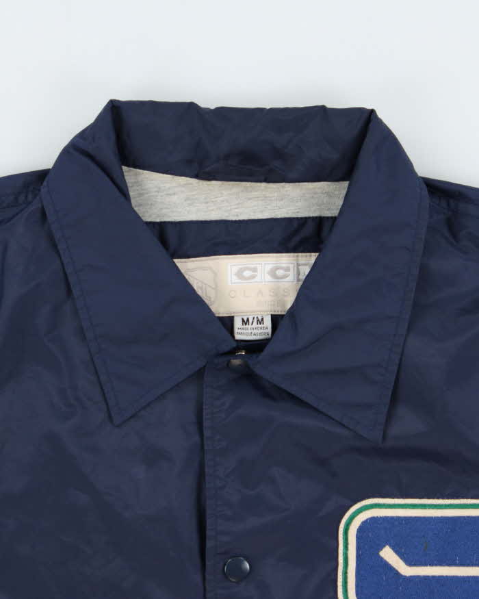Vintage Y2K 00s CCM Classics Retro NHL Vancouver Canucks Centre Ice Coach Jacket - M