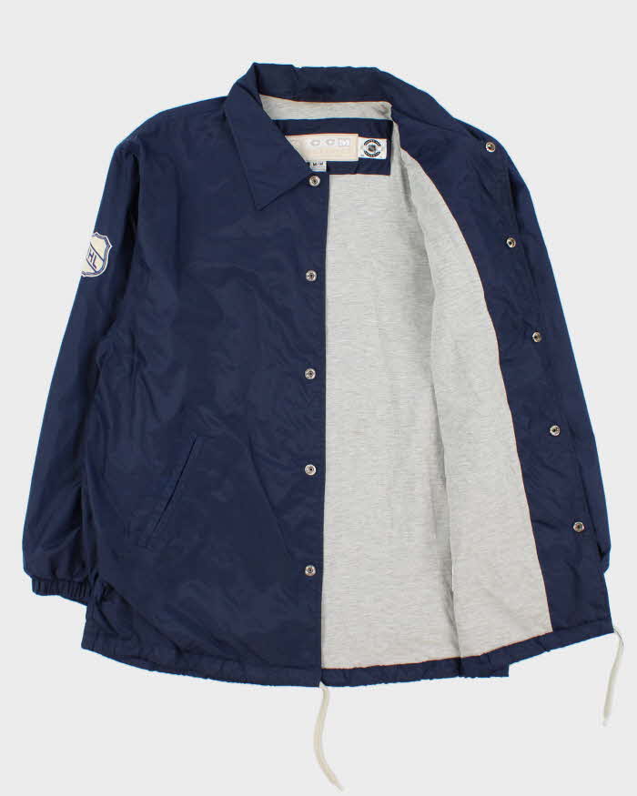 Vintage Y2K 00s CCM Classics Retro NHL Vancouver Canucks Centre Ice Coach Jacket - M