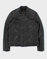 Vintage Y2K 00s Danier Leather Classic Cafe Racer Moto Jacket - L