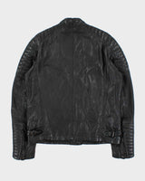 Vintage Y2K 00s Danier Leather Classic Cafe Racer Moto Jacket - L