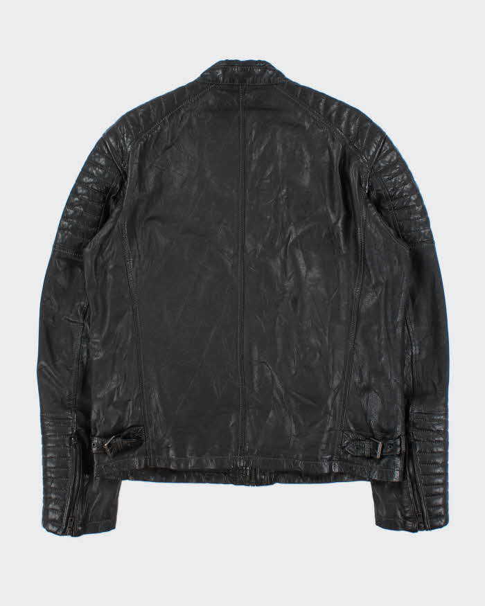 Vintage Y2K 00s Danier Leather Classic Cafe Racer Moto Jacket - L