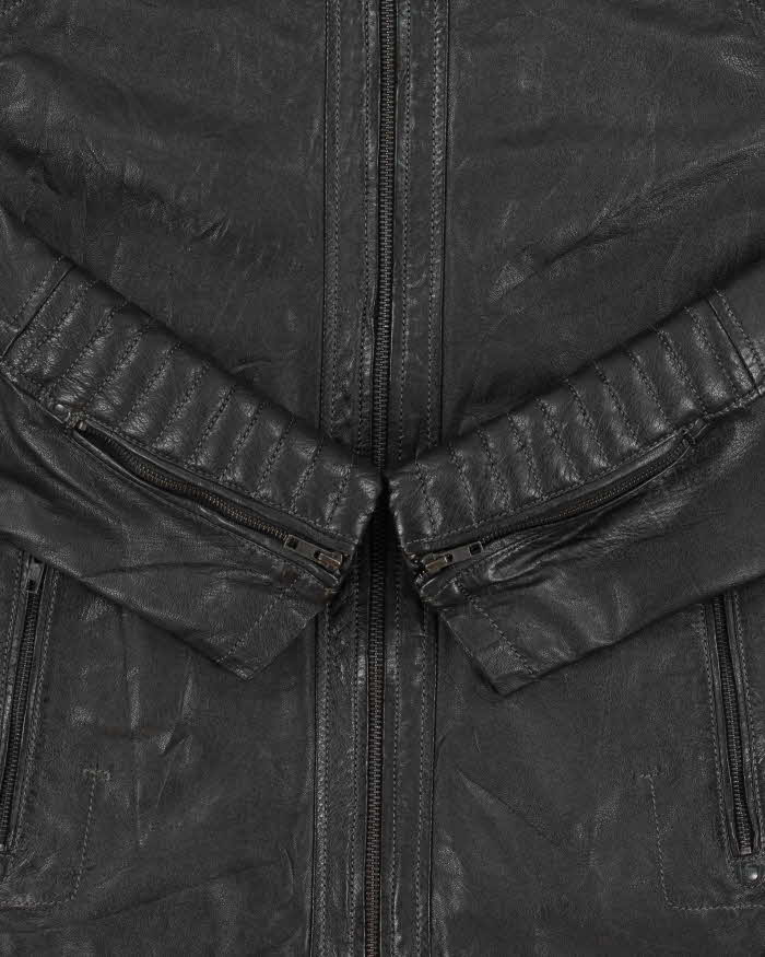 Vintage Y2K 00s Danier Leather Classic Cafe Racer Moto Jacket - L