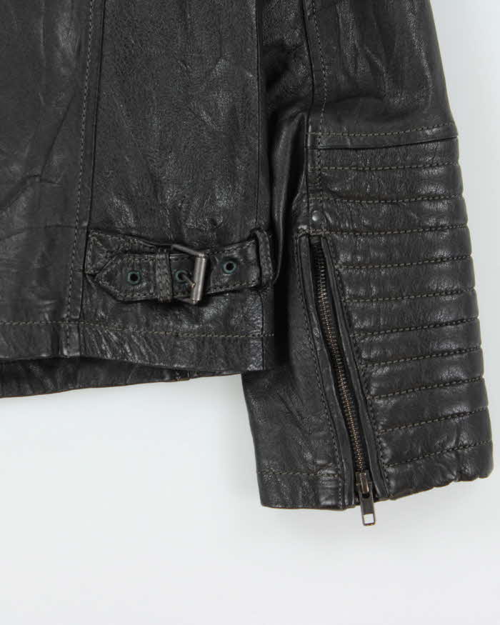 Vintage Y2K 00s Danier Leather Classic Cafe Racer Moto Jacket - L