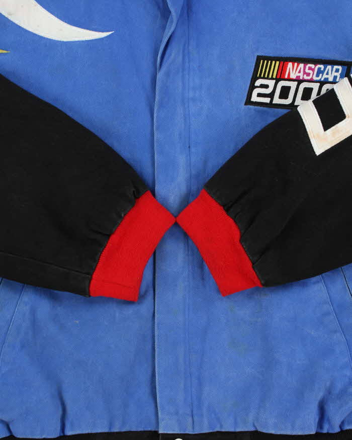 Vintage Y2K Chase Authentics Nascar 2000 Canvas Colour Block Racing Bomber Jacket - L