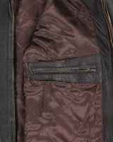 Vintage 1940s Hunner Made In California Goatskin Leather Quilt Lined Biker Jacket - L