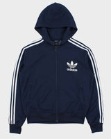 Vintage Y2K 00s Adidas Originals Navy Classic Trefoil Hooded Track Jacket - M