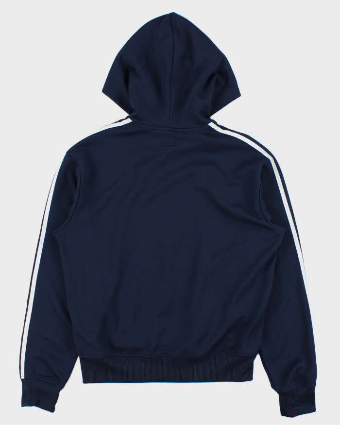 Vintage Y2K 00s Adidas Originals Navy Classic Trefoil Hooded Track Jacket - M