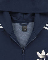 Vintage Y2K 00s Adidas Originals Navy Classic Trefoil Hooded Track Jacket - M