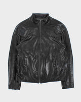 Vintage Y2K 00s Danier Italian Calfskin Leather Cafe Racer Moto Jacket - XL