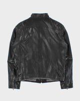 Vintage Y2K 00s Danier Italian Calfskin Leather Cafe Racer Moto Jacket - XL