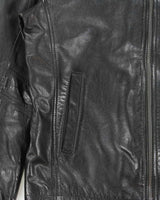 Vintage Y2K 00s Danier Italian Calfskin Leather Cafe Racer Moto Jacket - XL