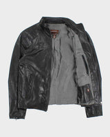 Vintage Y2K 00s Danier Italian Calfskin Leather Cafe Racer Moto Jacket - XL