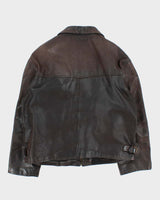 Vintage 1990s USA Made Brown Steerhide Leather Riders Jacket - XXL