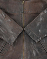 Vintage 1990s USA Made Brown Steerhide Leather Riders Jacket - XXL