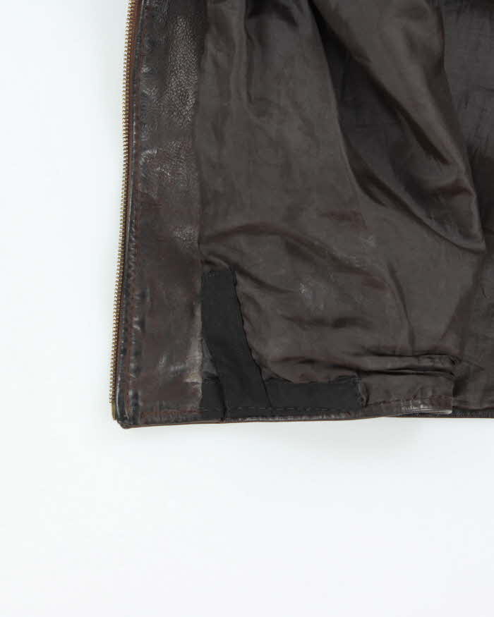 Vintage 1990s USA Made Brown Steerhide Leather Riders Jacket - XXL