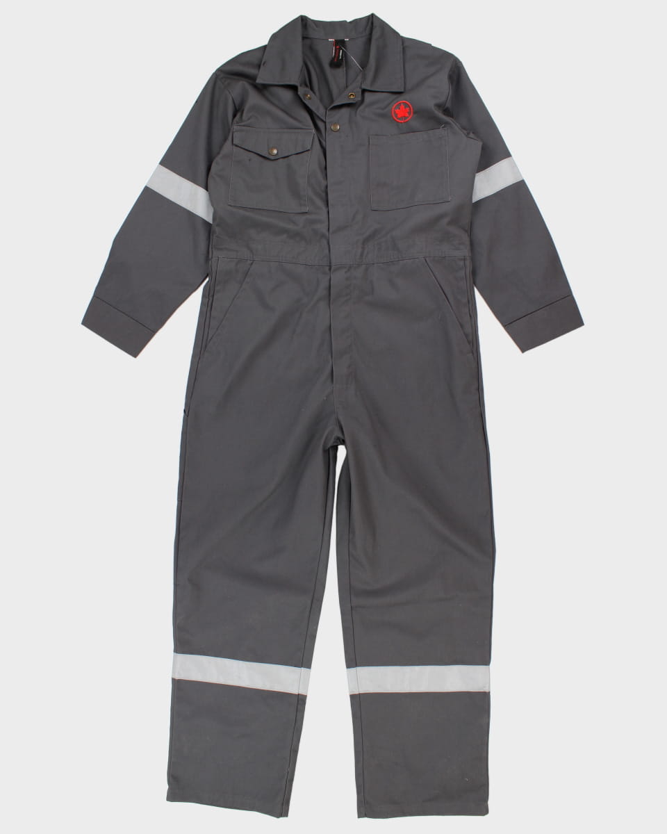 Vintage Grey Workwear Coveralls / Overalls - XL