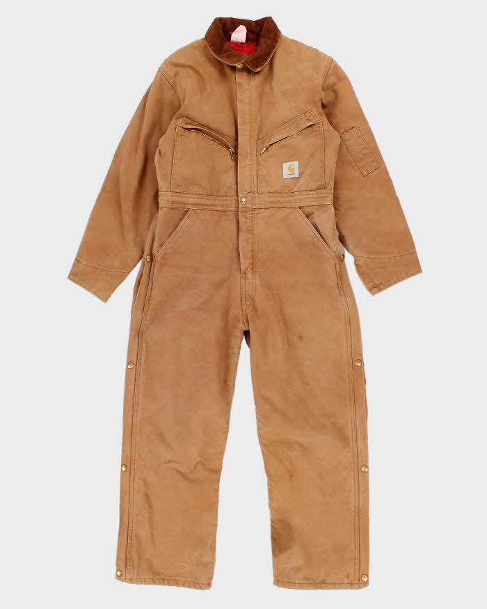 Vintage 80s Carhartt Quilt Lined Workwear Boiler Suit - S/M