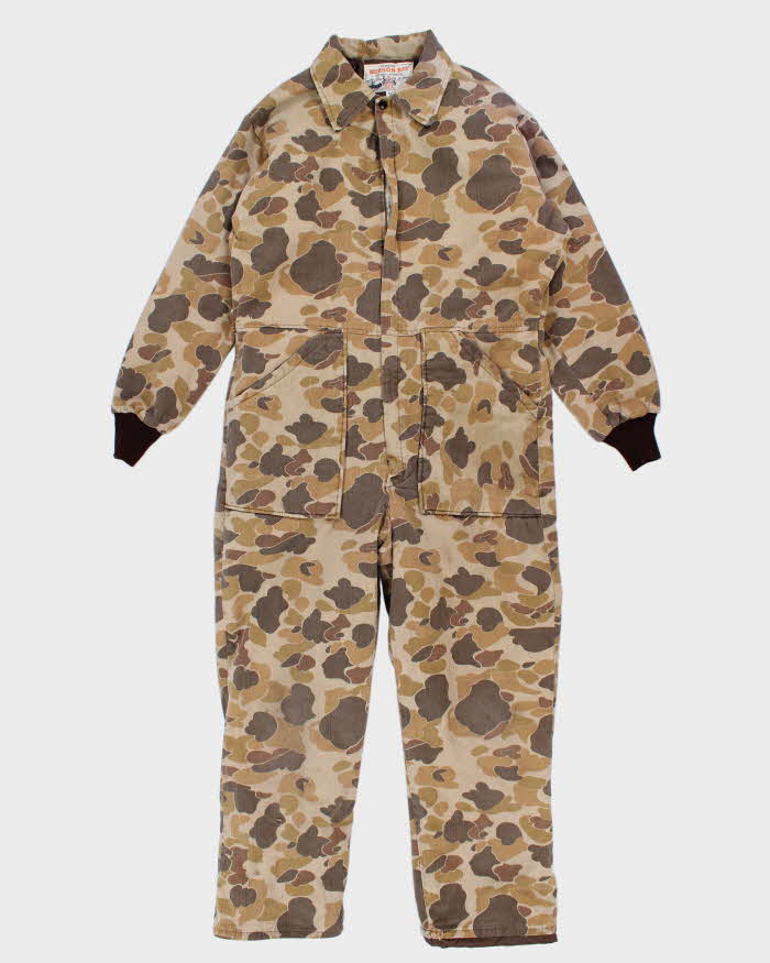 70/80s Vintage Mens Camouflage Hudson Bay Overalls - M
