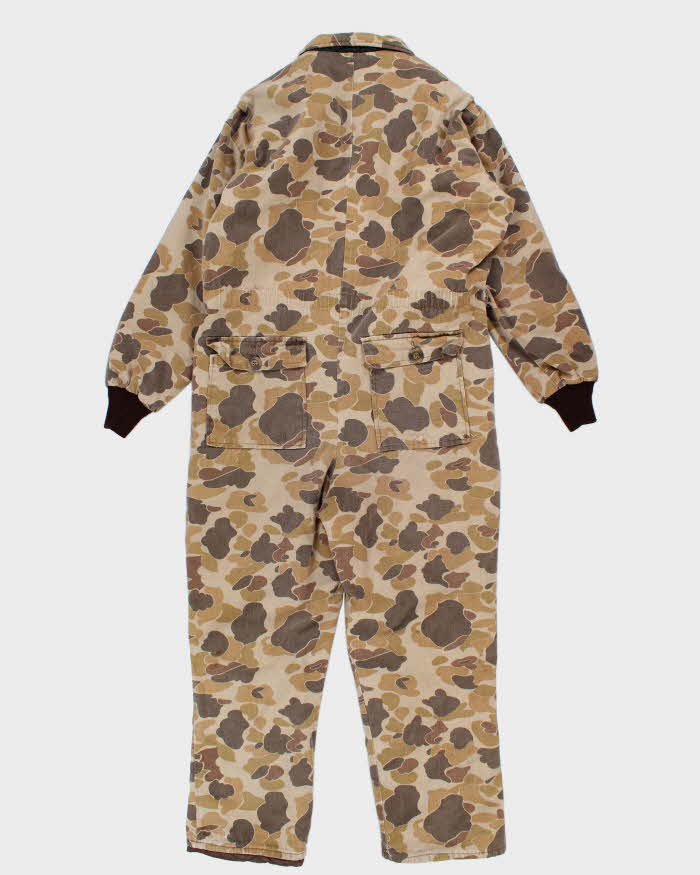 70/80s Vintage Mens Camouflage Hudson Bay Overalls - M
