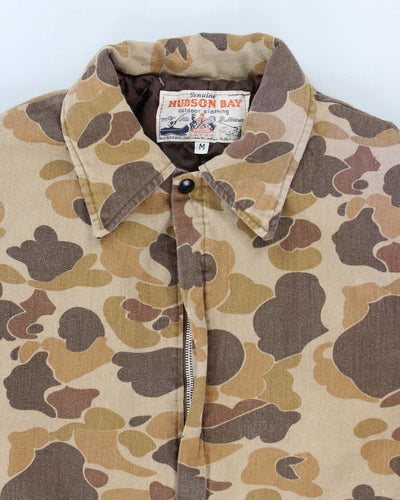 70/80s Vintage Mens Camouflage Hudson Bay Overalls - M