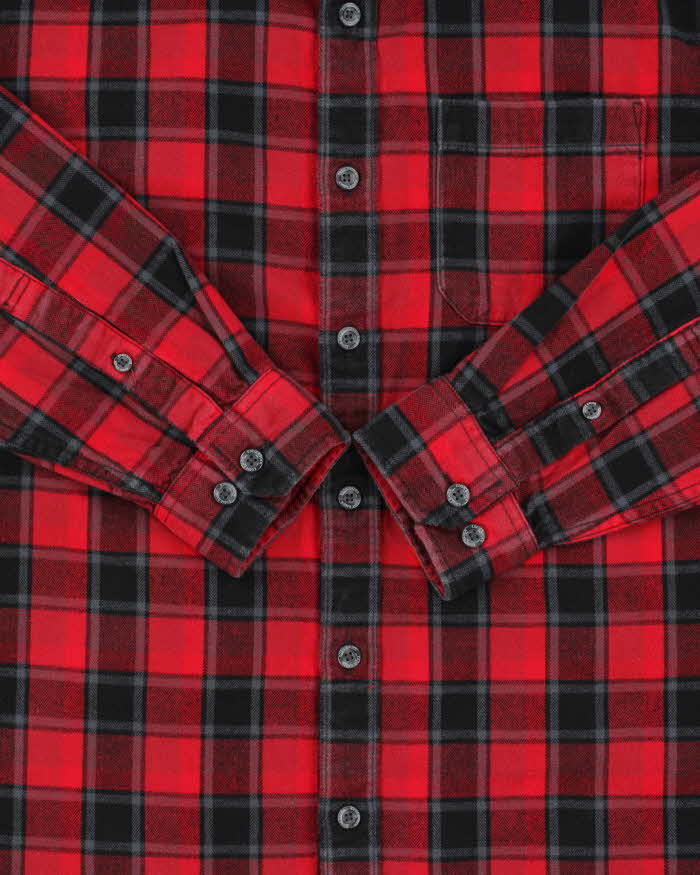 Vintage Eddie Bauer Plaid Classic Fit Long Sleeve Flannel Shirt - M