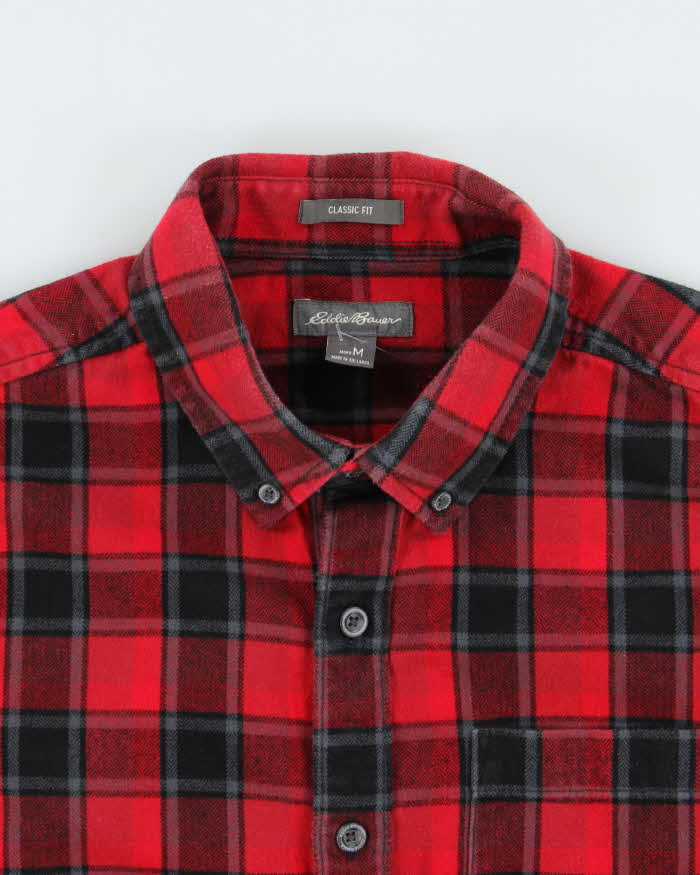 Vintage Eddie Bauer Plaid Classic Fit Long Sleeve Flannel Shirt - M
