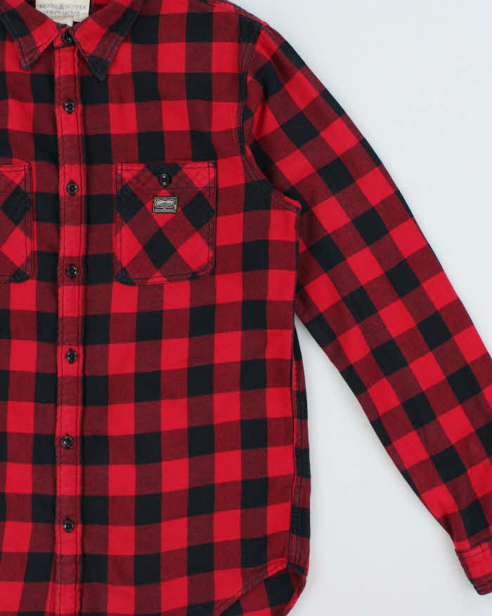 Vintage Ralph Lauren Denim &amp; Supply Buffalo Plaid Long Sleeve Flannel Shirt - M