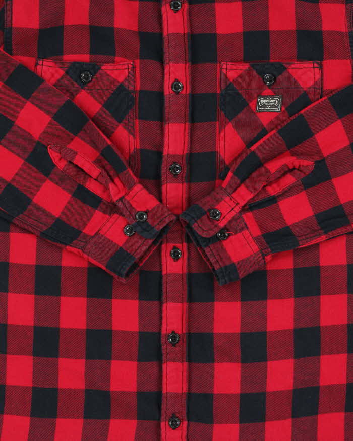 Vintage Ralph Lauren Denim &amp; Supply Buffalo Plaid Long Sleeve Flannel Shirt - M