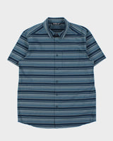 2020 Arc'teryx Striped 'Brohm' Embroidered Bird Short Sleeve Shirt - L