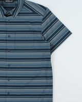 2020 Arc'teryx Striped 'Brohm' Embroidered Bird Short Sleeve Shirt - L