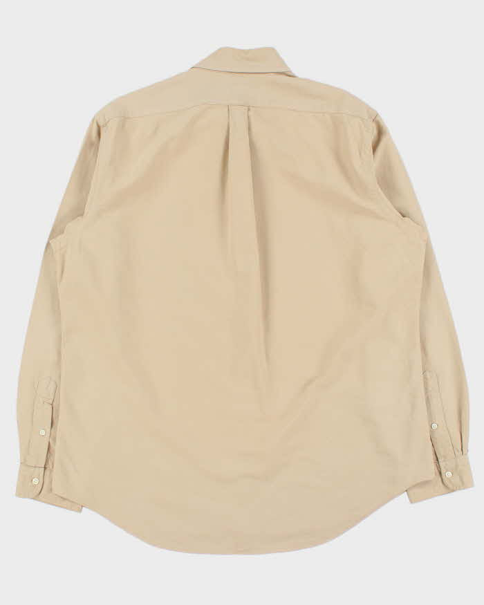 Vintage Ralph Lauren Desert Khaki Twill Long Sleeve Shirt - XL