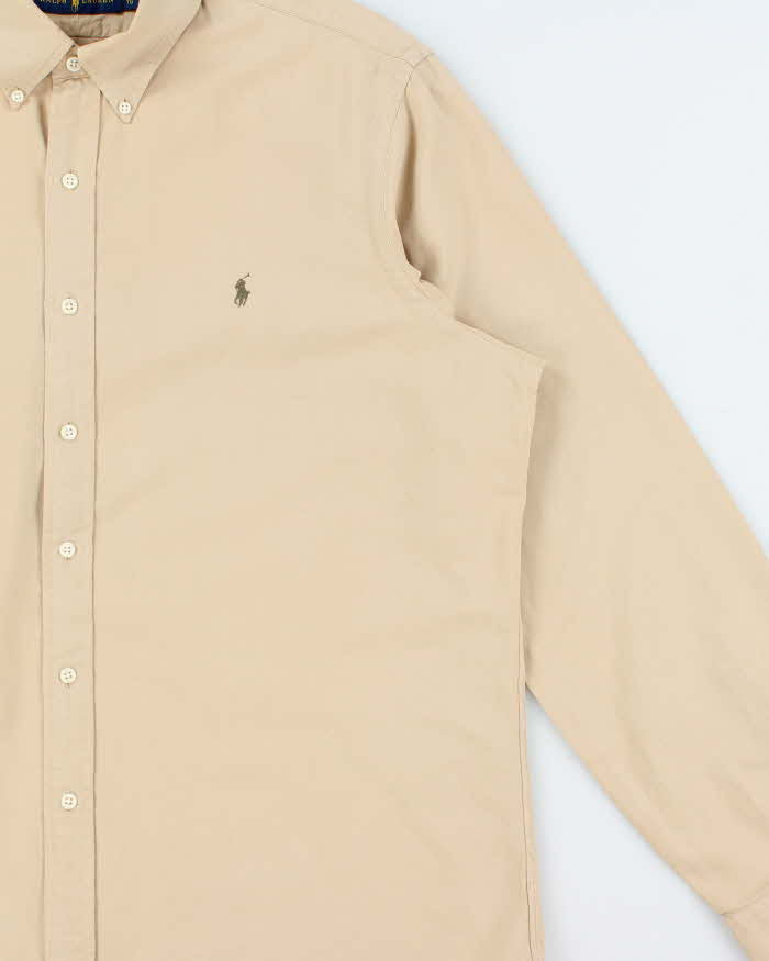 Vintage Ralph Lauren Desert Khaki Twill Long Sleeve Shirt - XL