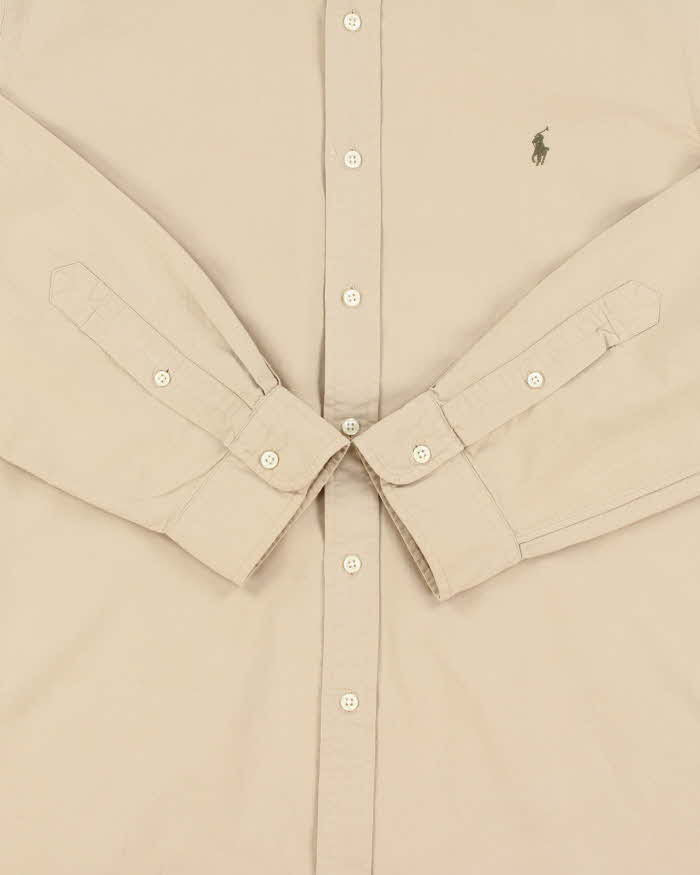 Vintage Ralph Lauren Desert Khaki Twill Long Sleeve Shirt - XL