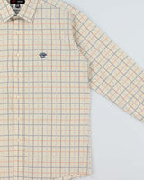Vintage Y2K 00s Versace Sport Stitch Dotted Check Long Sleeve Shirt - L