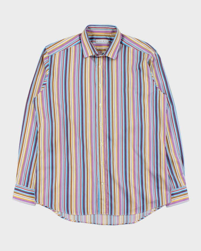 Vintage Y2K 00s Etro Classic Striped Long Sleeve Dress Shirt - L