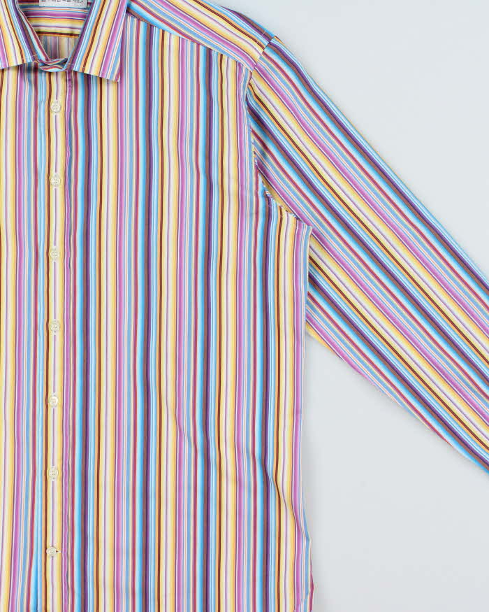 Vintage Y2K 00s Etro Classic Striped Long Sleeve Dress Shirt - L